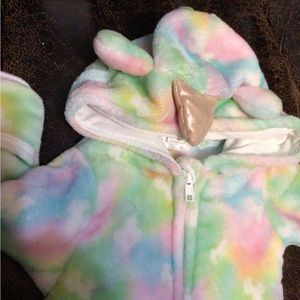 Unicorn hooded footie costume Size 0-3 months